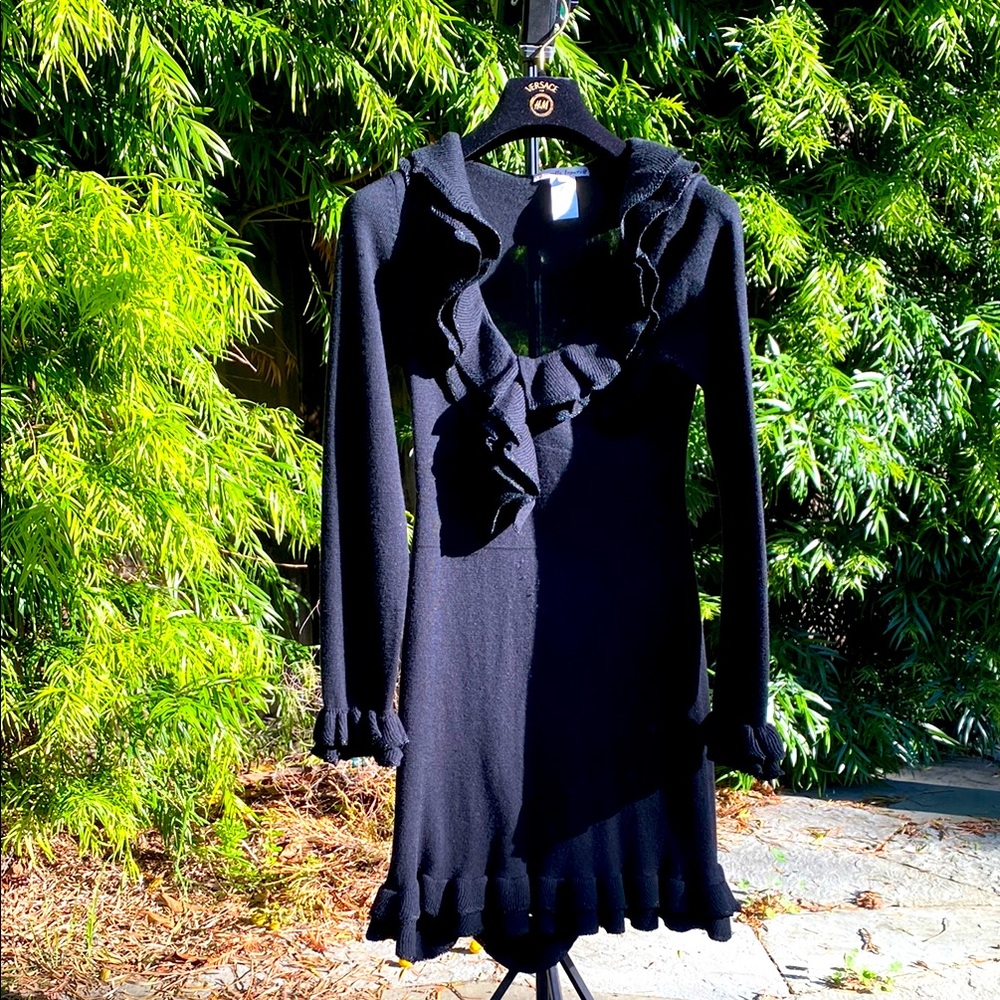 Elegant Black Ruffle Dress